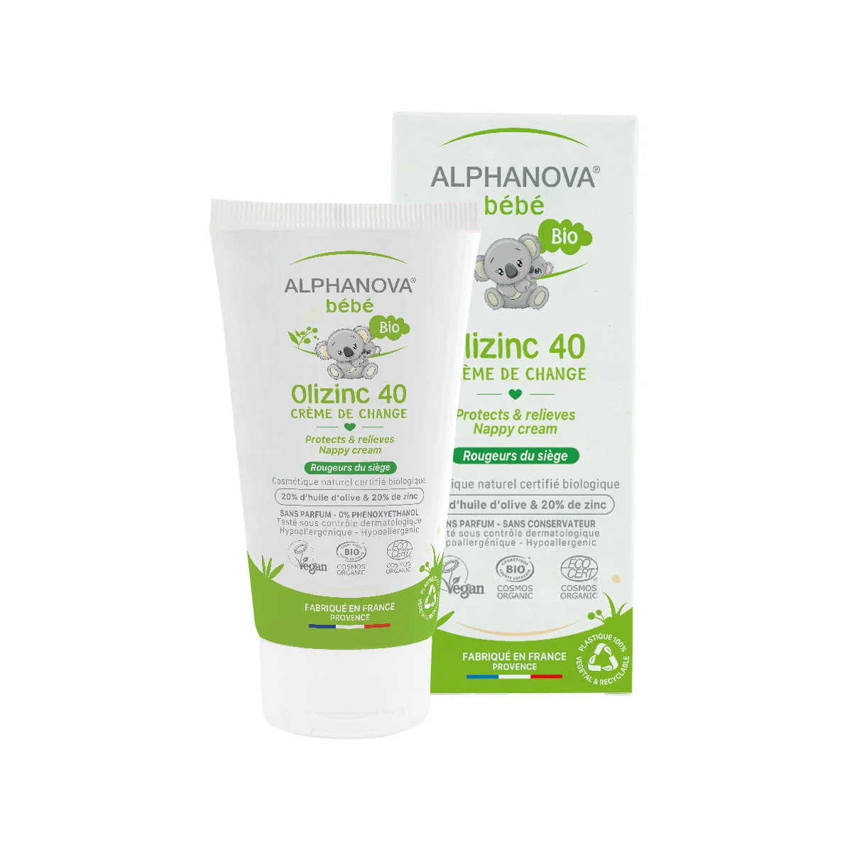 Crème de change de bébé vegan et BIO Alphanova bébé
