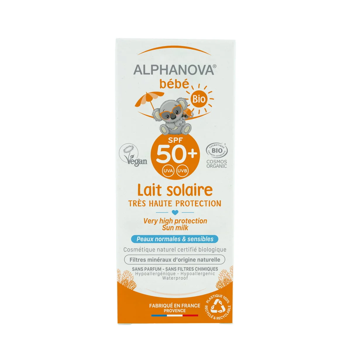 creme solaire bebe bio SPF 50+ hypoallergénique