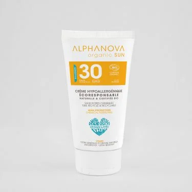 creme solaire bio SPF 30 hypoallergénique