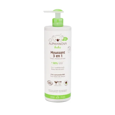 Moussant 3 en 1 pour le bain de bébé