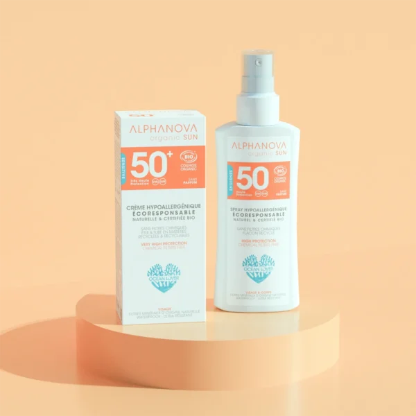 Kit Duo Voyage : 1 spray solaire corps + 1 crème solaire visage