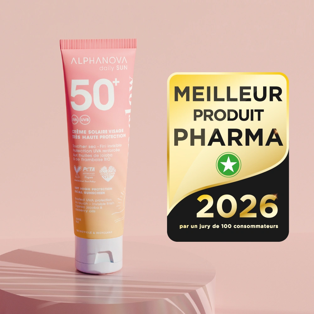 Crème solaire visage meilleur produit pharma de l'année