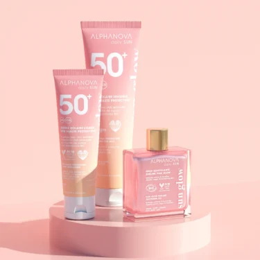 Kit Trio Summer : 2 protections solaires 50+  & 1 Huile scintillante sublime rose