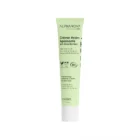 Crème hydra-apaisante anti-imperfections bio effet matifiant sur fond blanc – soin visage contre boutons et rougeurs