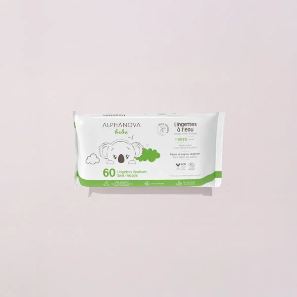 LINGETTES BEBE A L'EAU SANS PARFUM SANS RINÇAGE