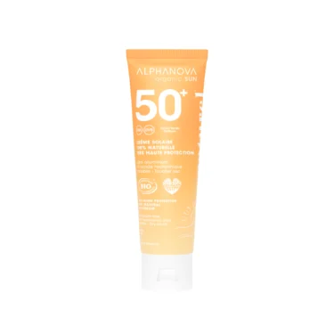 Crème solaire minérale SPF50+ visage Alphanova Organic Sun 50 g