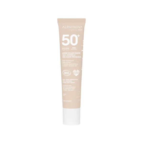 Crème solaire teintée nude SPF50+ 100% naturelle Alphanova