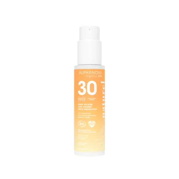 Solaire minéral SPF 30 bio transparent visage et corps